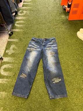 Vintage DELF USA Distressed Baggy Skater Jeans W36 L34